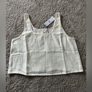 UGG Women's Cream Square Neckline Cinthia Tank Top Size X-Large NWT